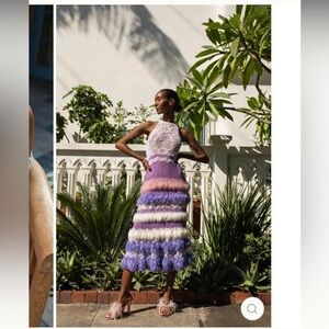 Andreeva Mulitcolor Knit Dress Handmade Unique Size 6